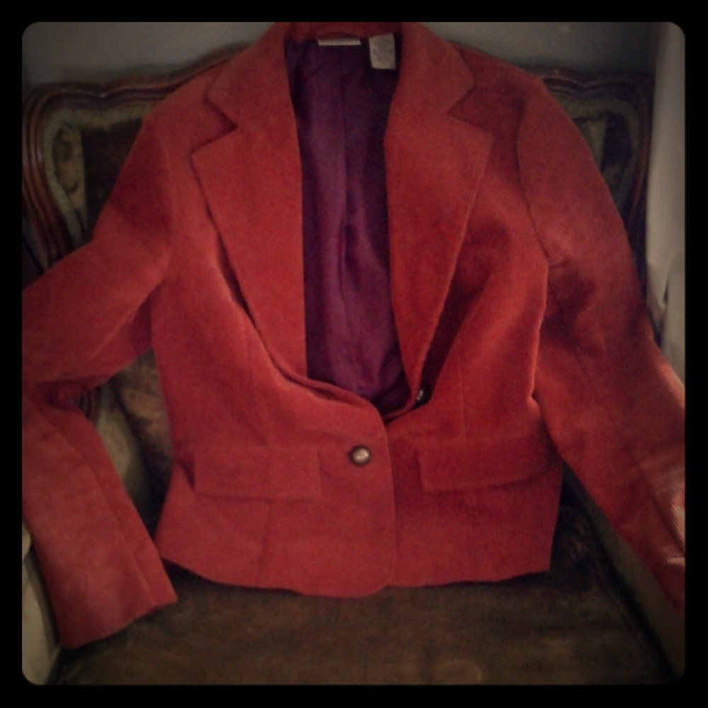 Corduroy Blazer Rust Color
